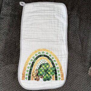 NEW Handcrafted St. Patrick's Day Themed Burp Cloth